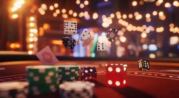 Live dealer card game studio with multi-camera setup